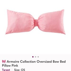 Pink Bow Accent Pillow